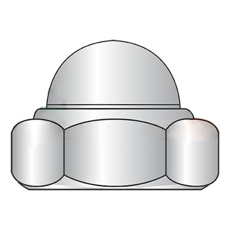 Newport Fasteners Cap Nut, M6-1.00, 18-8 Stainless Steel, 1000 PK 344799